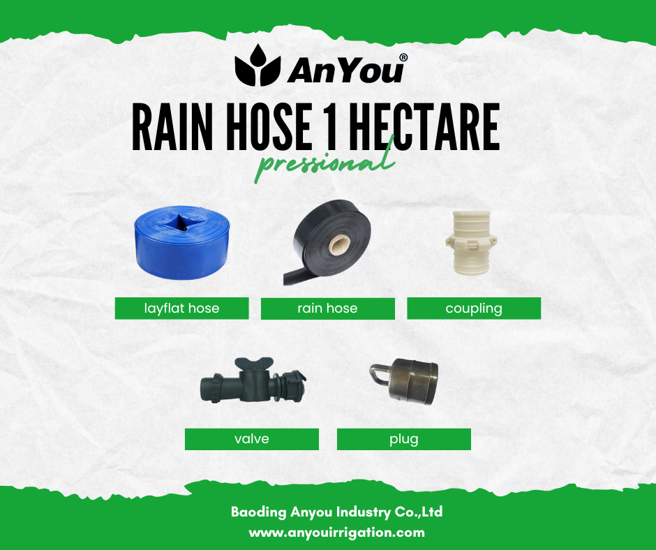 rain hose irrigation system kits for 1 hectare